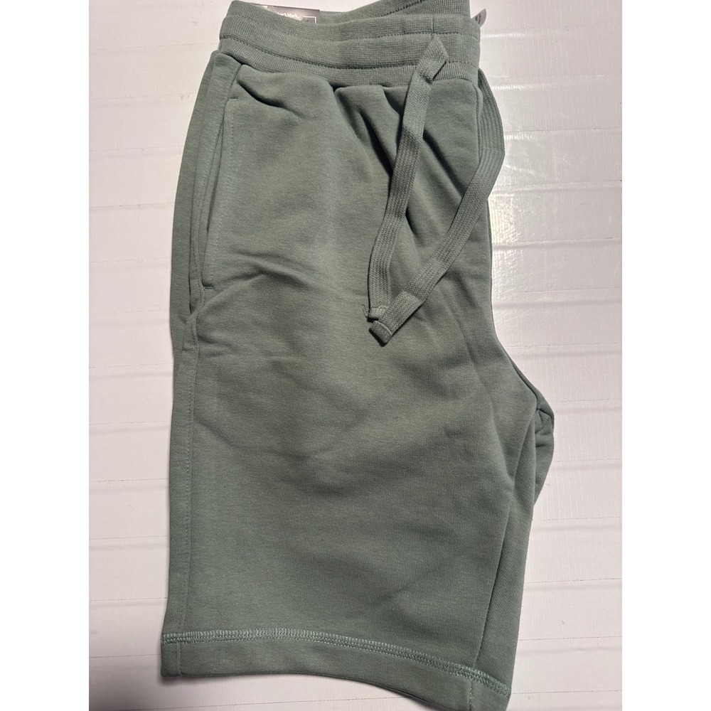 Members Mark Mens French Terry Shorts Slate‎ Green S2S15958 Small NWT